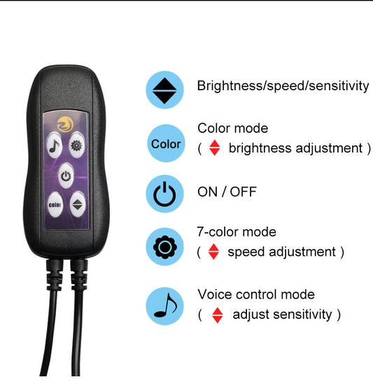 Car Led Atmosphere Lamp Usb Colorful Color Changing Center Console Instrument Panel Decorative Lamp Neon Light