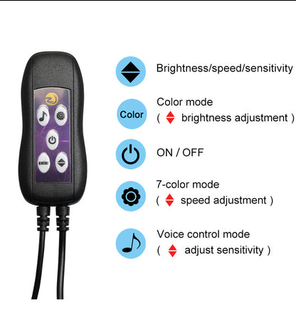 Car Led Atmosphere Lamp Usb Colorful Color Changing Center Console Instrument Panel Decorative Lamp Neon Light