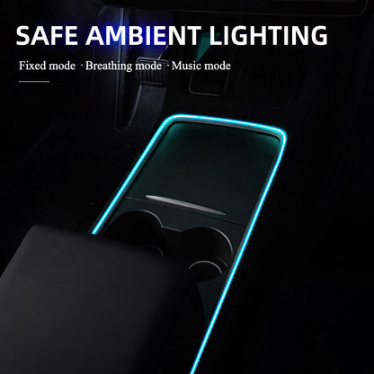 Car Led Atmosphere Lamp Usb Colorful Color Changing Center Console Instrument Panel Decorative Lamp Neon Light